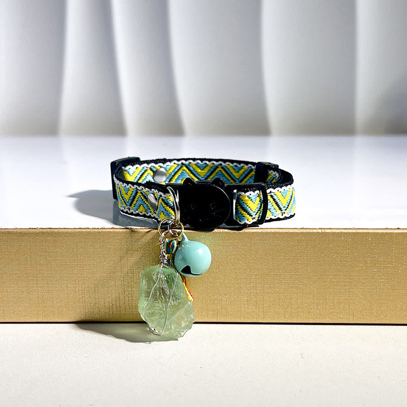 Collier pour chaton Olivenorma en cristal de guérison, style bohème - Fluorite verte - image 7