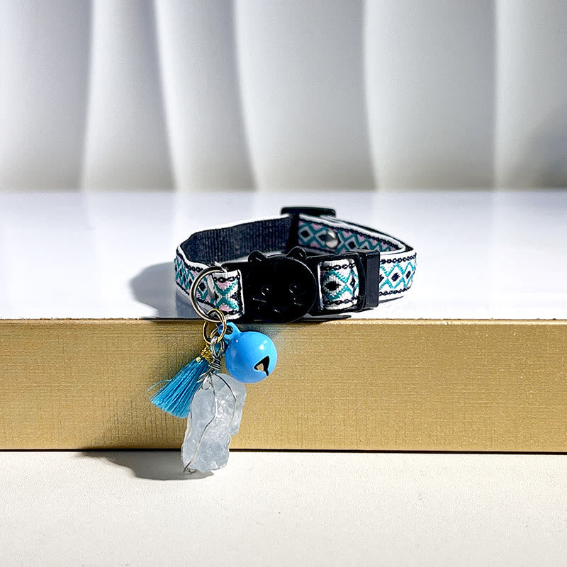 Collier pour chaton Olivenorma en cristal de guérison, style bohème - Bleu vert - image 5