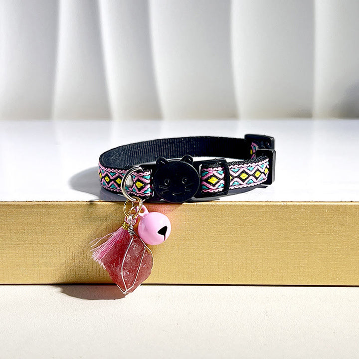 Collier pour chaton Olivenorma en cristal de guérison, style bohème - Quartz fraise - image 9
