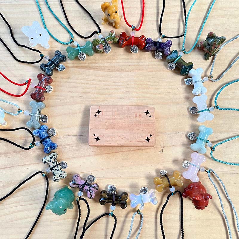 Collier pour animaux de compagnie Olivenorma en os et pierres précieuses naturelles - image 24