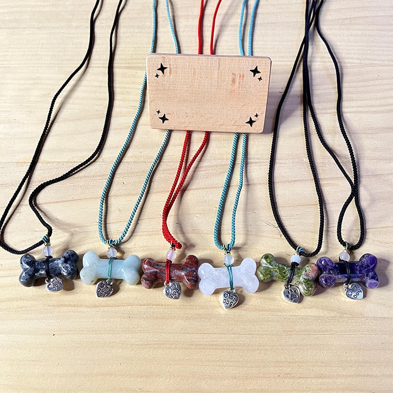 Collier pour animaux de compagnie Olivenorma en os et pierres précieuses naturelles - image 26