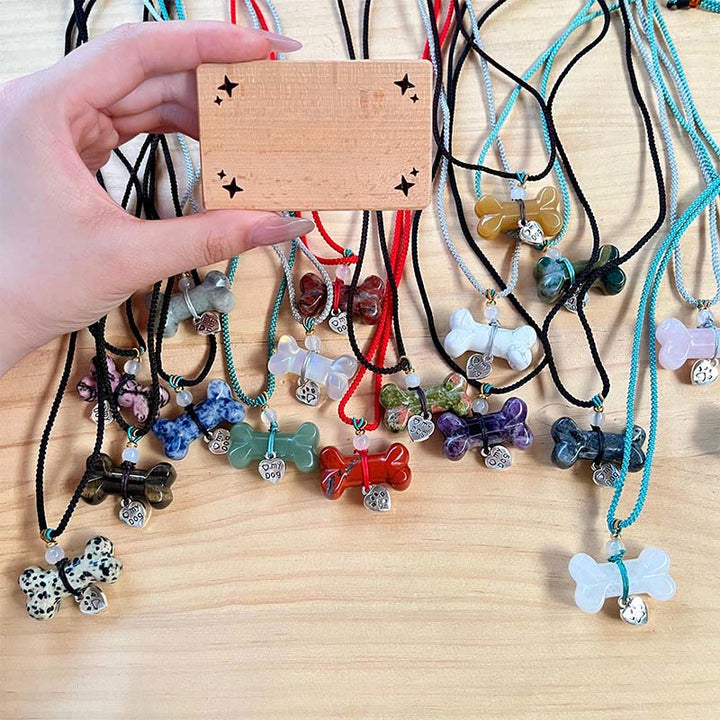 Collier pour animaux de compagnie Olivenorma en os et pierres précieuses naturelles - image 25