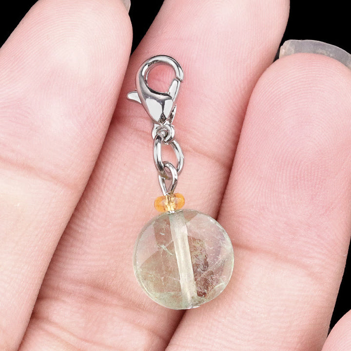 Porte-clés hexagramme en cristal et pierre naturelle Olivenorma - Fluorine - image 19