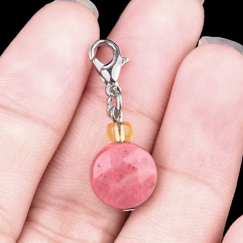 Porte-clés hexagramme en cristal et pierre naturelle Olivenorma - Rhodochrosite - image 9