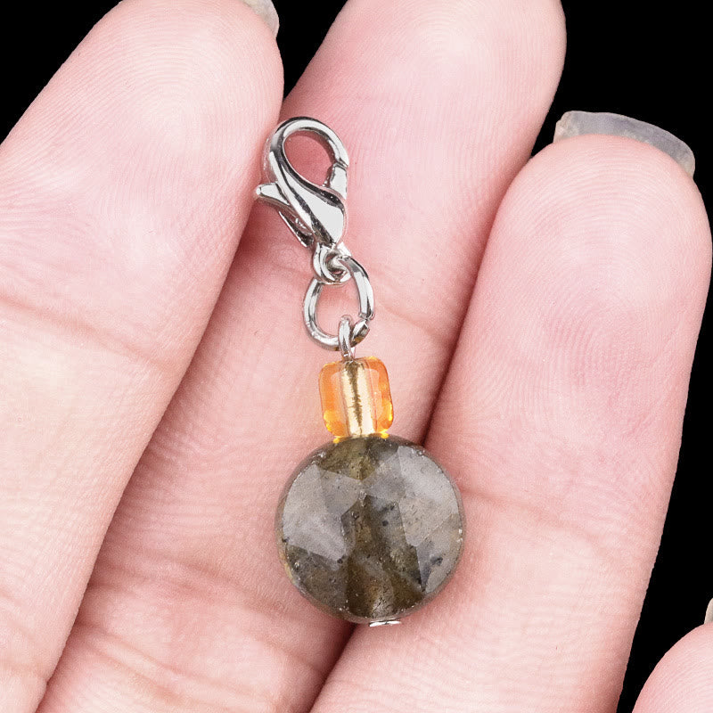 Porte-clés hexagramme en cristal et pierre naturelle Olivenorma - Labradorite - image 11