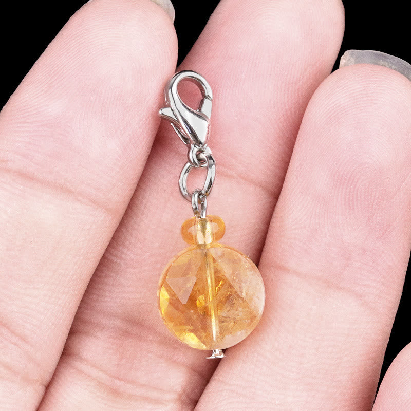 Porte-clés hexagramme en cristal et pierre naturelle Olivenorma - Citrine - image 15