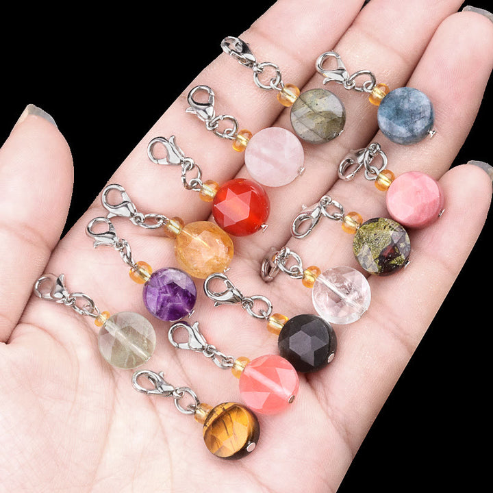Porte-clés hexagramme en cristal et pierre naturelle Olivenorma - image 0
