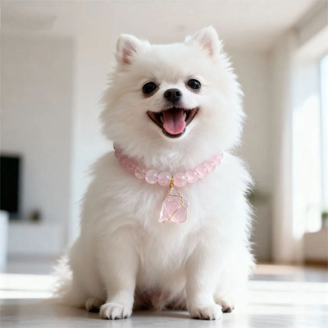 Collier pour animaux Olivenorma Gentle Calm en quartz rose - image 0