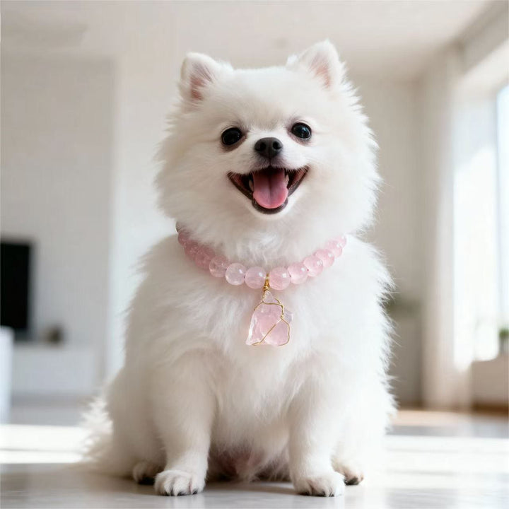 Collier pour animaux Olivenorma Gentle Calm en quartz rose - image 0