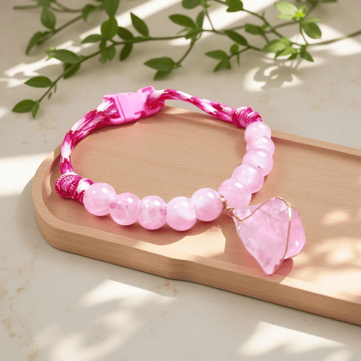 Collier pour animaux Olivenorma Gentle Calm en quartz rose - Quartz rose - Réglable de 30 à 40 cm - image 3