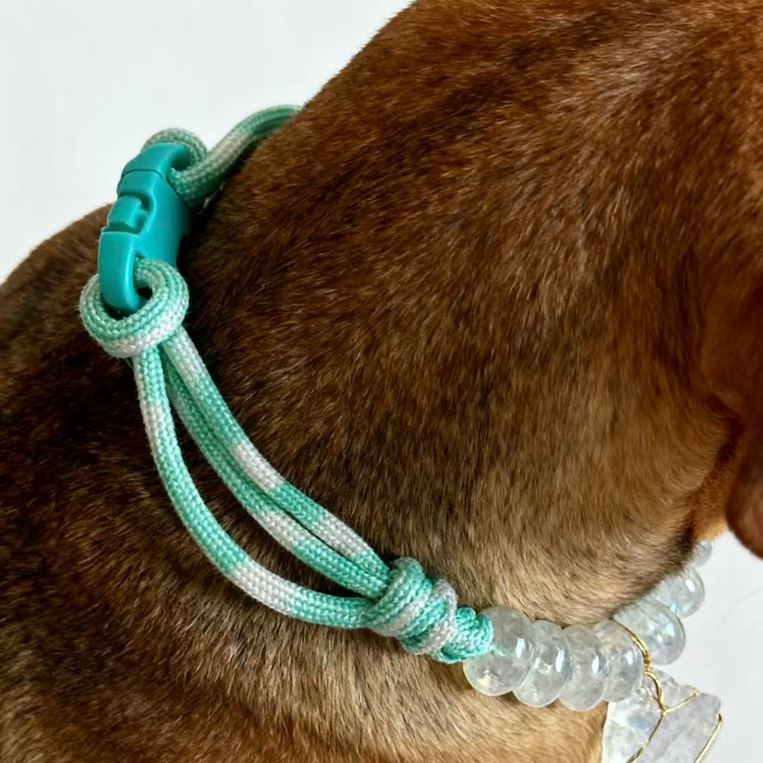 Collier pour animaux Olivenorma Gentle Protect en quartz clair pour l'immunité - Quartz clair - Réglable de 30 à 40 cm - image 1