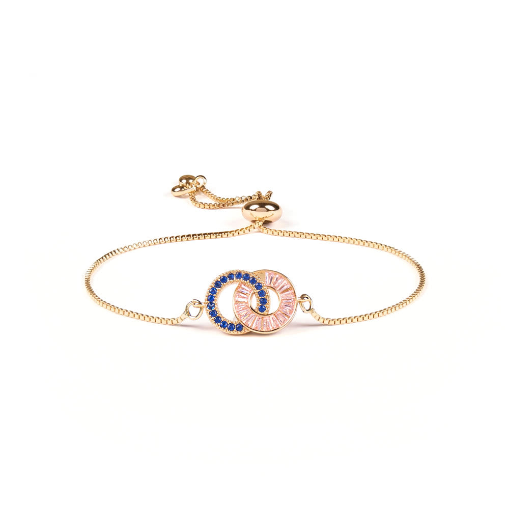 Bracelet et collier Olivenorma personnalisés avec pierres de naissance pour mère et fille - Bracelet - Or rose - 2 Pierres de Naissance - image 11