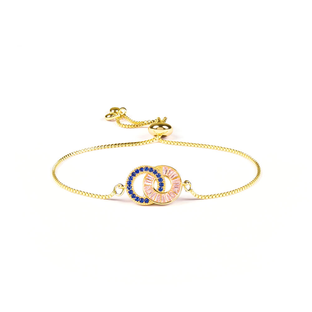 Bracelet et collier Olivenorma personnalisés avec pierres de naissance pour mère et fille - Bracelet - Doré - 2 Pierres de Naissance - image 9