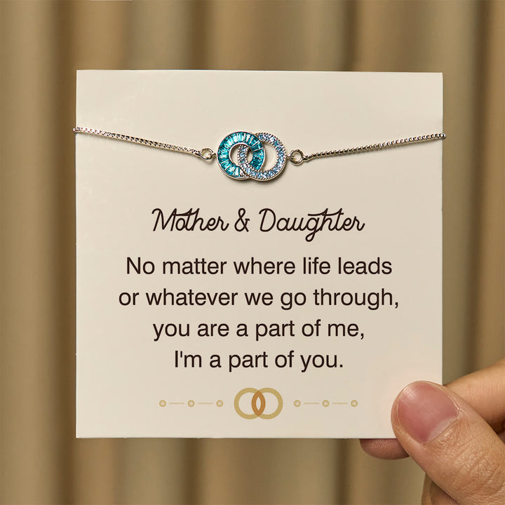 Bracelet et collier Olivenorma personnalisés avec pierres de naissance pour mère et fille - image 3