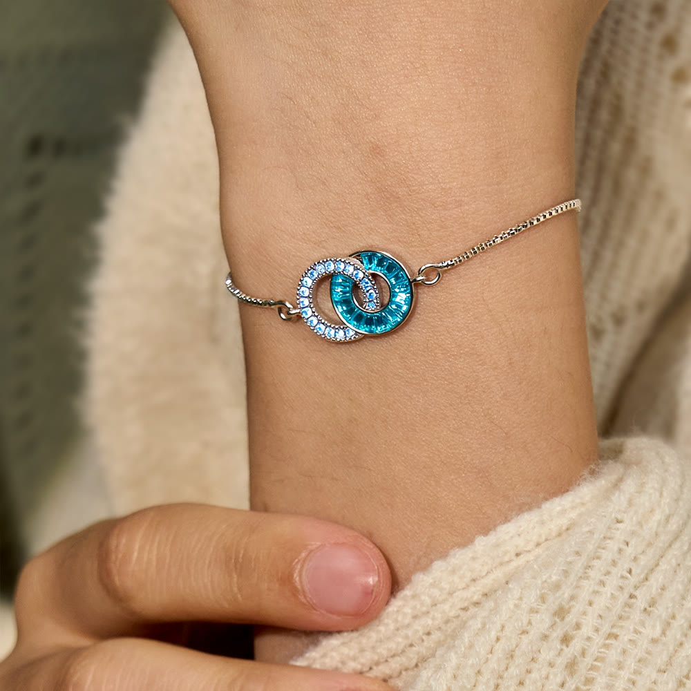 Bracelet et collier Olivenorma personnalisés avec pierres de naissance pour mère et fille - image 7