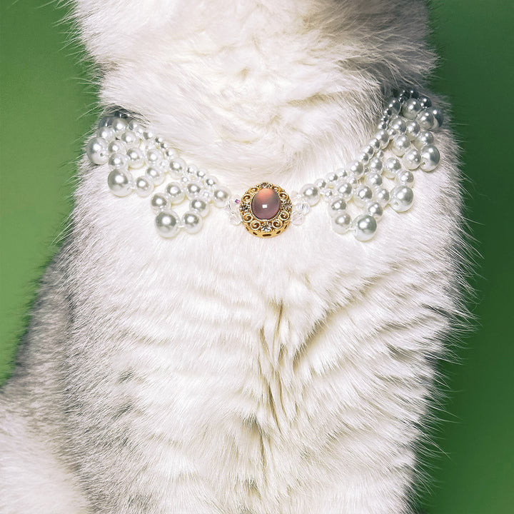 Collier vintage pour animaux de compagnie Olivenorma fait main en perles - image 0