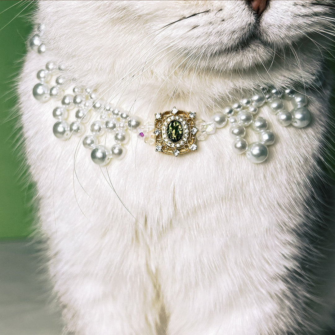Collier vintage pour animaux de compagnie Olivenorma fait main en perles - image 10