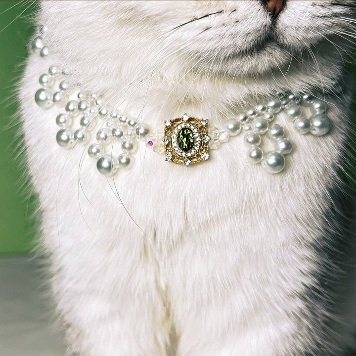 Collier vintage pour animaux de compagnie Olivenorma fait main en perles - image 10