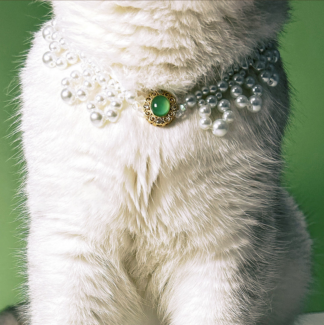 Collier vintage pour animaux de compagnie Olivenorma fait main en perles - image 11
