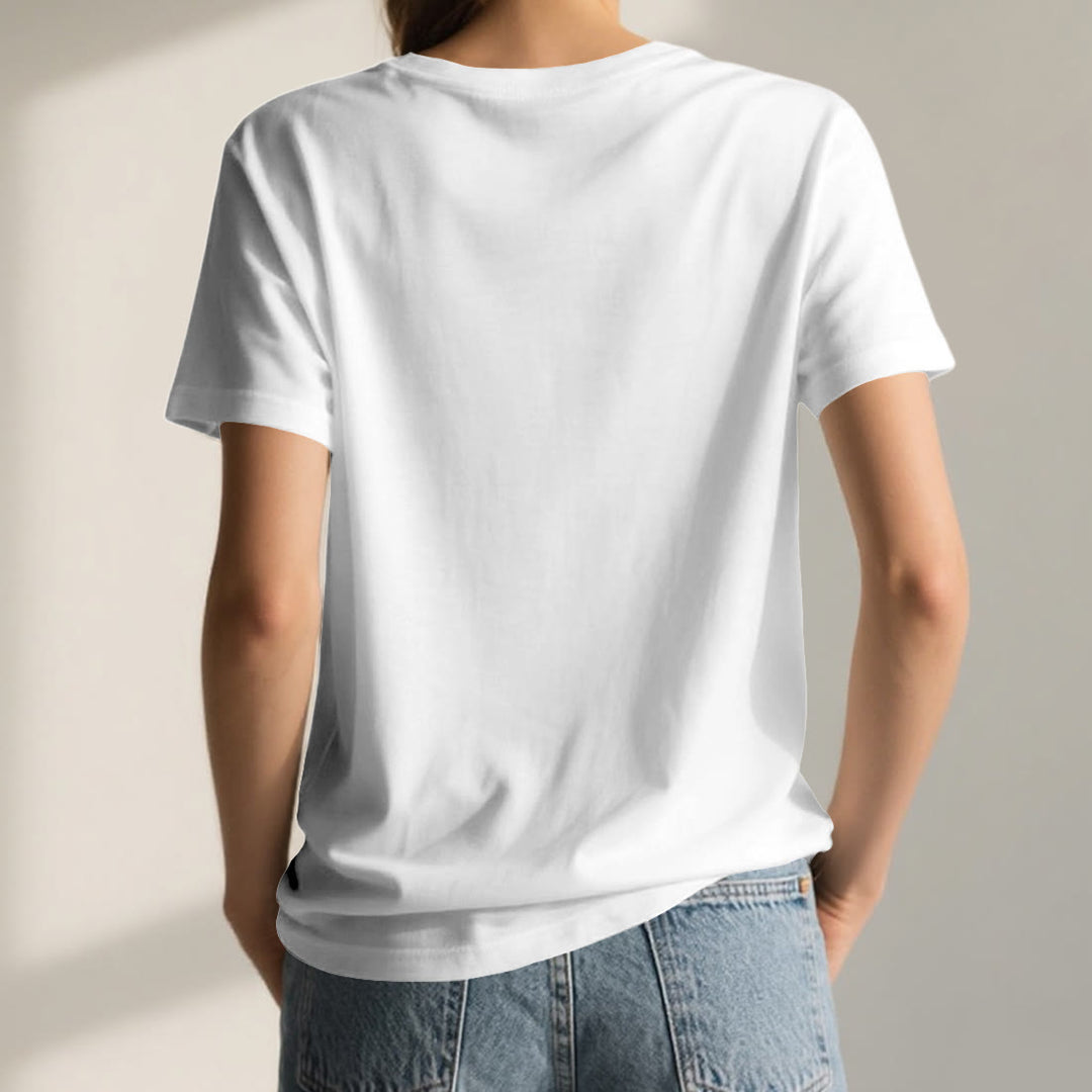 T-shirt de yoga et de méditation Olivenorma à col en V, inspiré par la nature et la pleine conscience - image 2