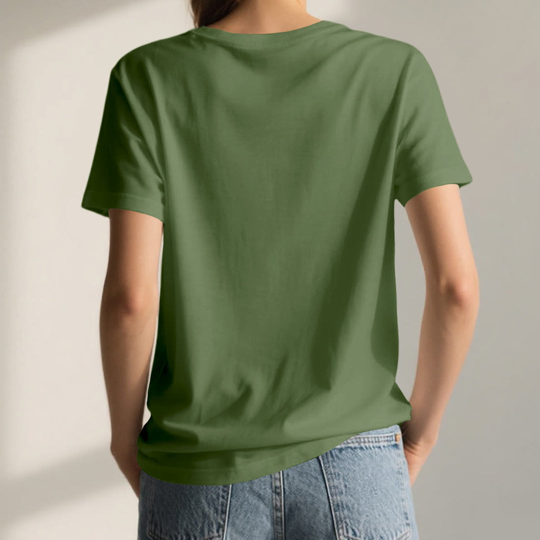 T-shirt Olivenorma Peace Within Symbol à col en V pour yoga et méditation - image 2