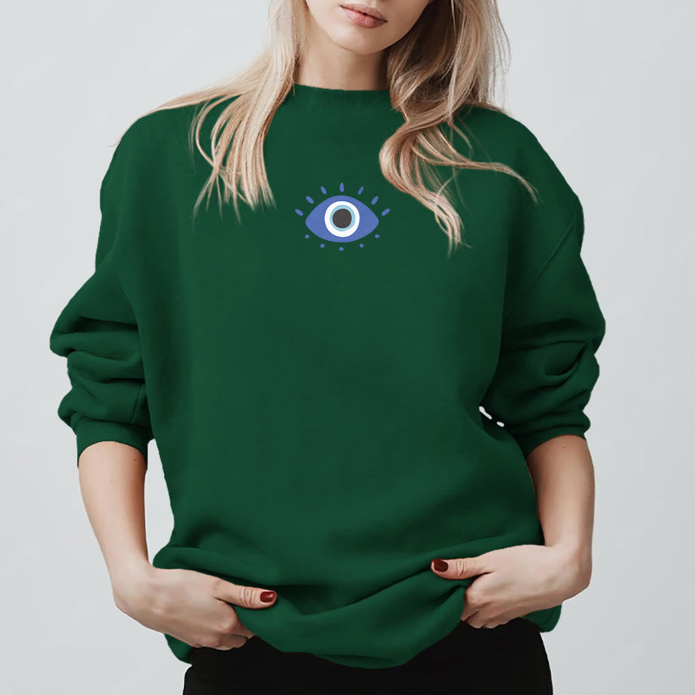 Sweat-shirt tendance Olivenorma avec citation de l'œil de démon - image 21