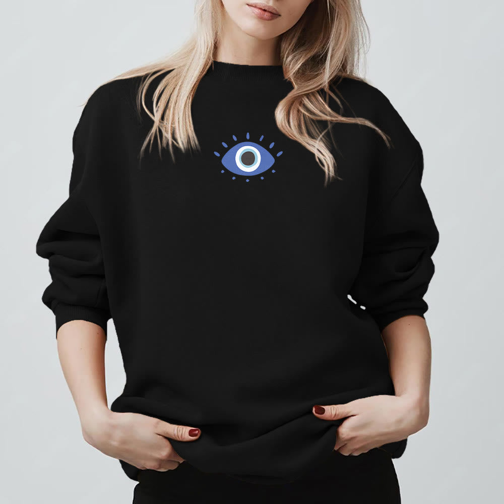 Sweat-shirt tendance Olivenorma avec citation de l'œil de démon - image 3