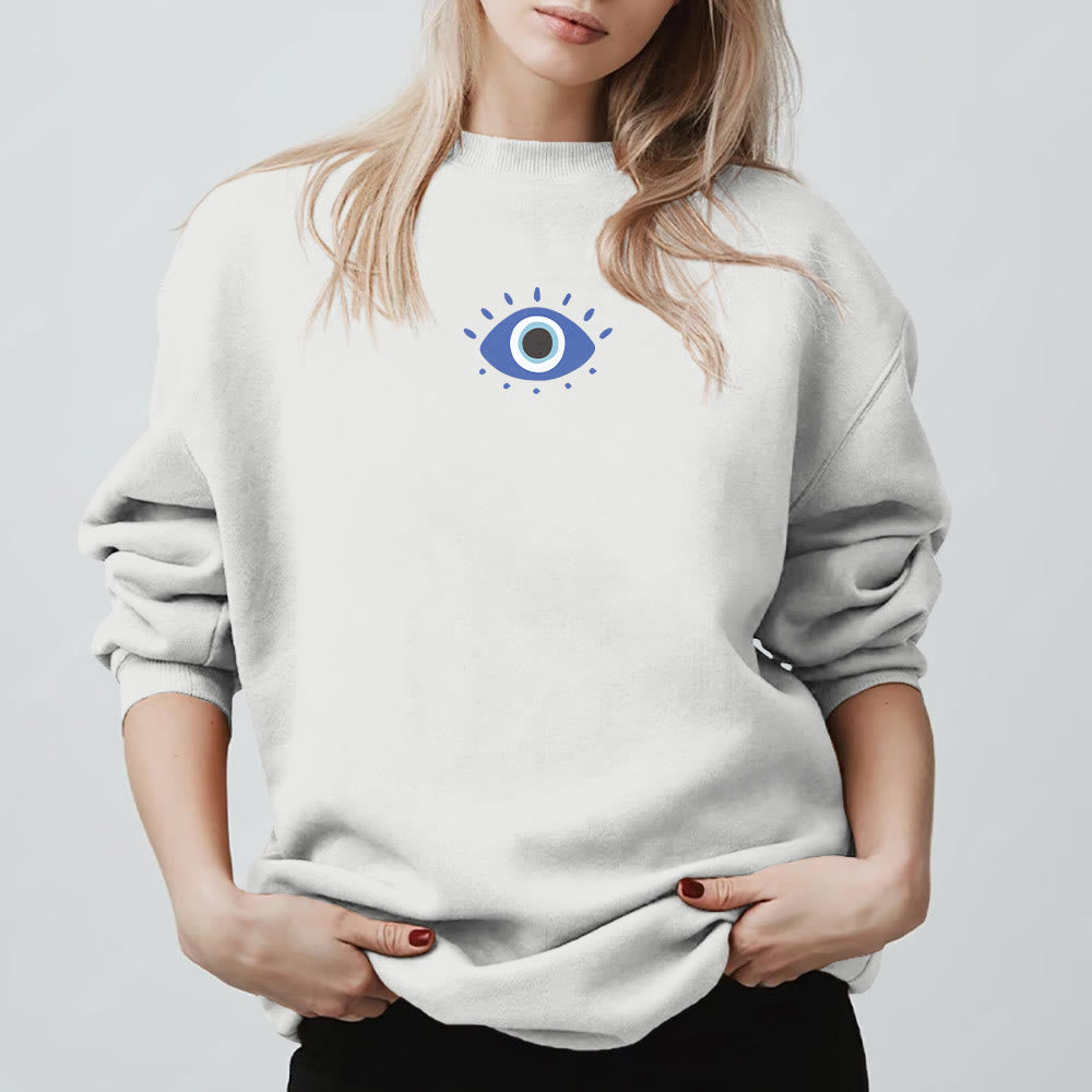 Sweat-shirt tendance Olivenorma avec citation de l'œil de démon - image 0