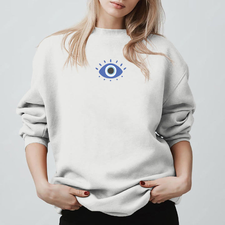 Sweat-shirt tendance Olivenorma avec citation de l'œil de démon - image 0
