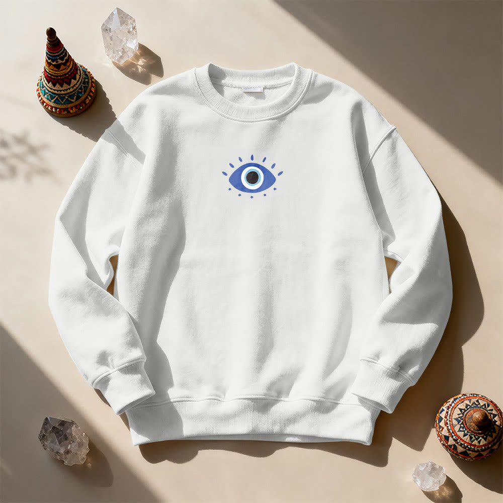 Sweat-shirt tendance Olivenorma avec citation de l'œil de démon - image 1