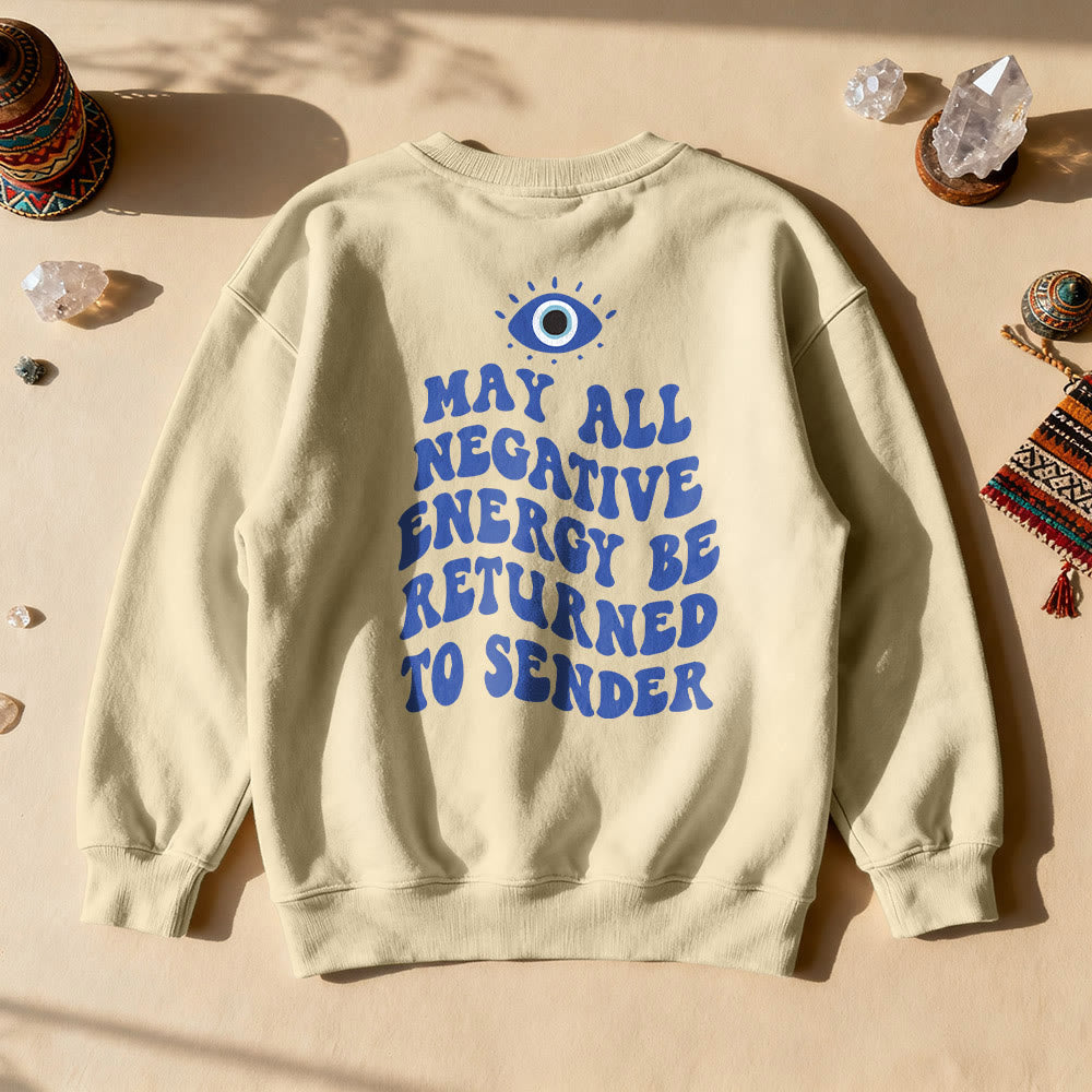 Sweat-shirt tendance Olivenorma avec citation de l'œil de démon - Kaki - 2XL - image 14