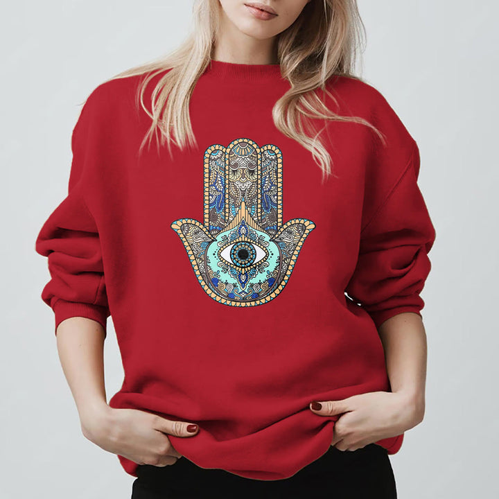 Sweat-shirt Olivenorma Chic Evil Eye Hamsa Hand - image 12