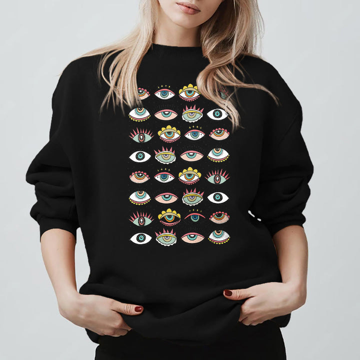 Sweat-shirt Olivenorma à motif œil maléfique multicolore - image 2