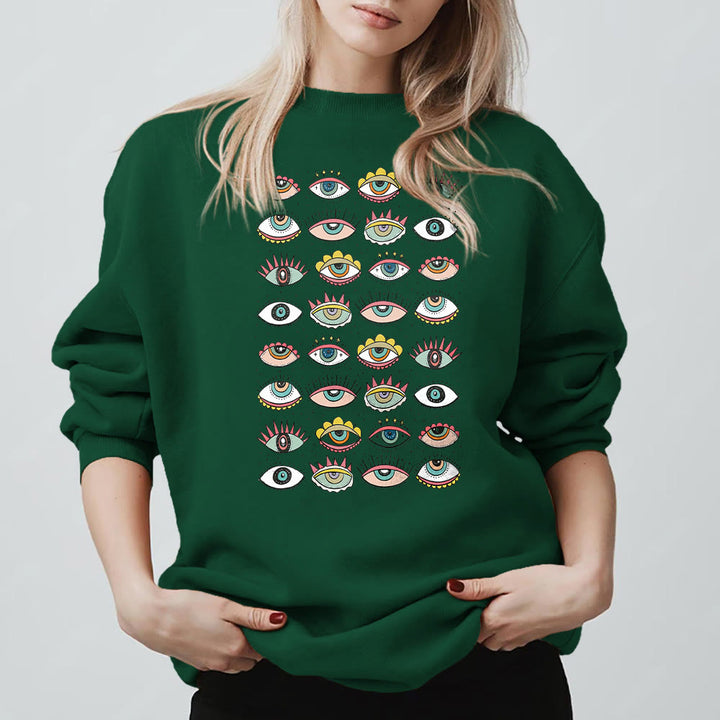 Sweat-shirt Olivenorma à motif œil maléfique multicolore - image 14