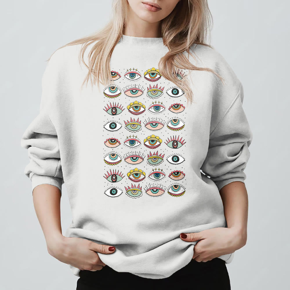 Sweat-shirt Olivenorma à motif œil maléfique multicolore - image 0