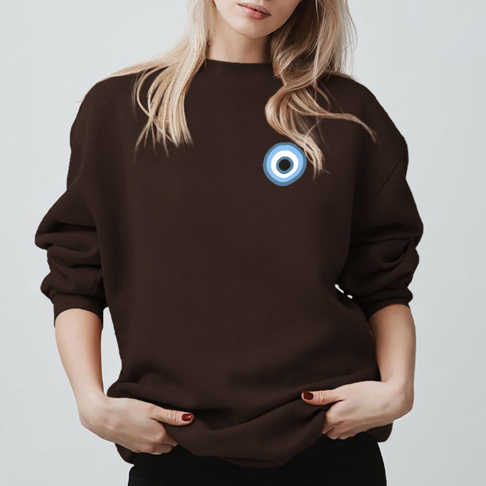 Sweat-shirt unisexe bleu Olivenorma avec œil maléfique - image 12