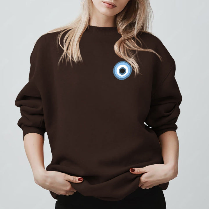 Sweat-shirt unisexe bleu Olivenorma avec œil maléfique - image 12