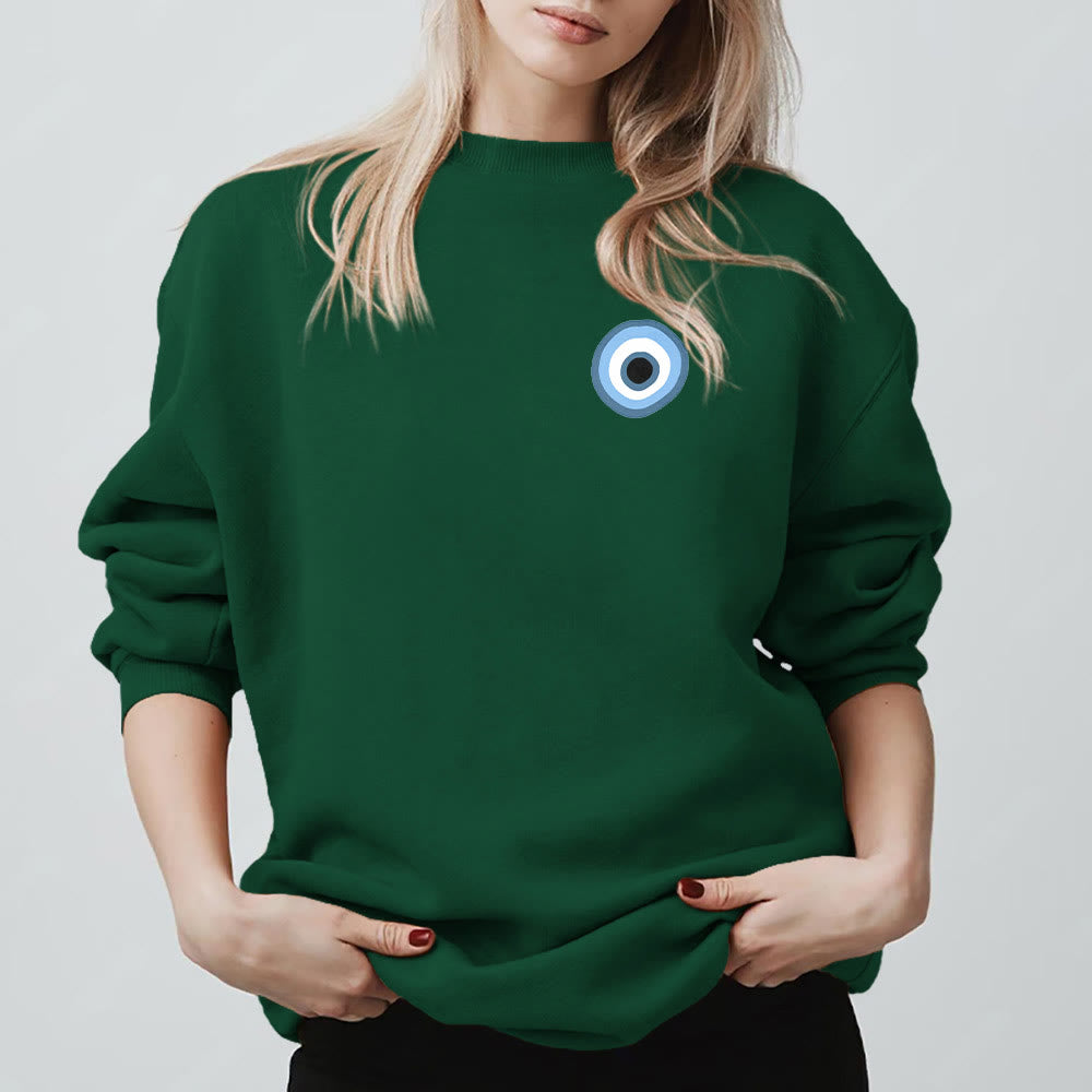 Sweat-shirt unisexe bleu Olivenorma avec œil maléfique - image 21