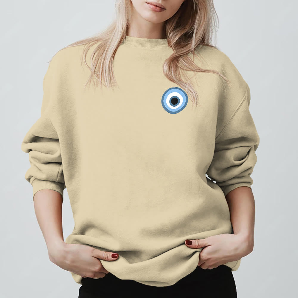 Sweat-shirt unisexe bleu Olivenorma avec œil maléfique - image 15