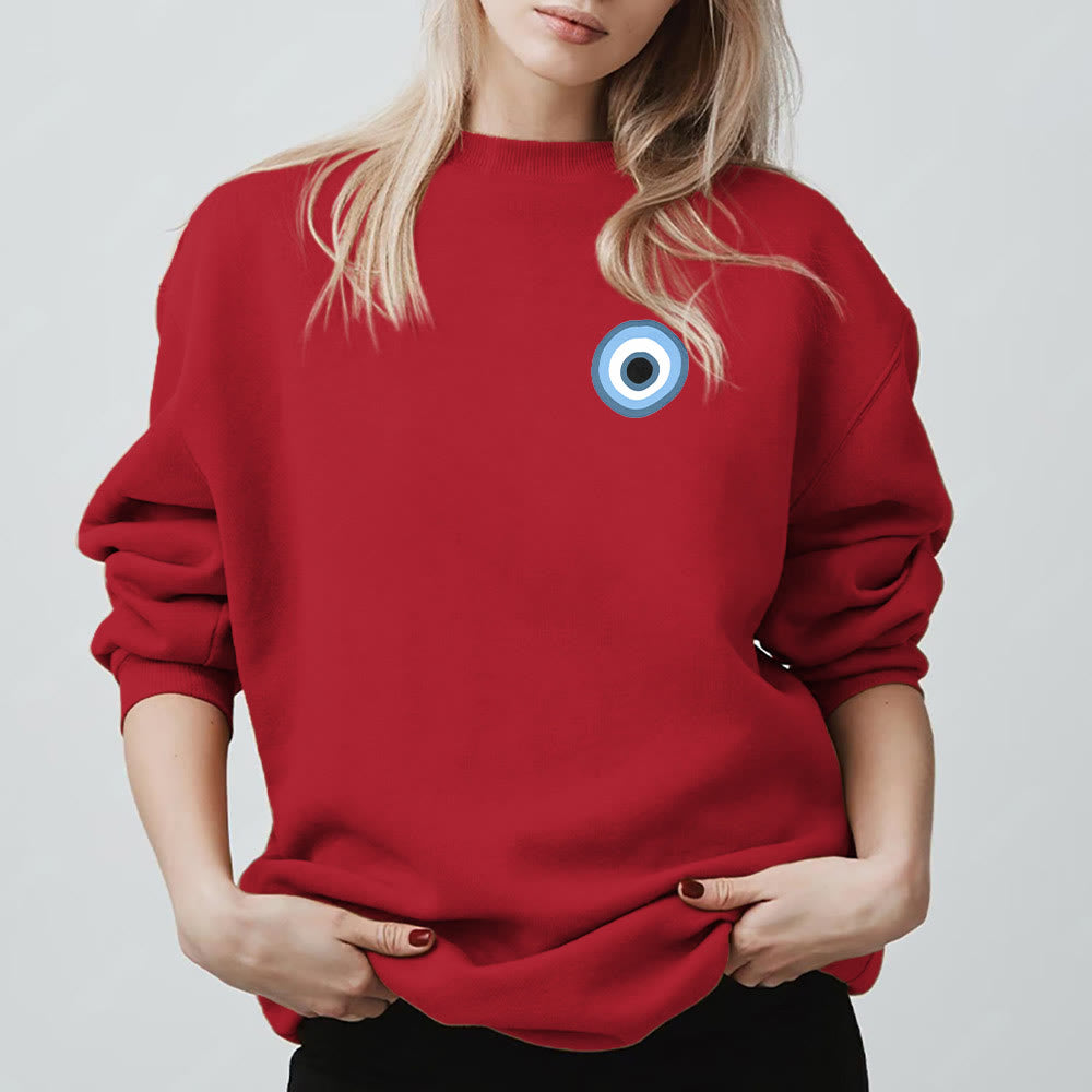 Sweat-shirt unisexe bleu Olivenorma avec œil maléfique - image 18
