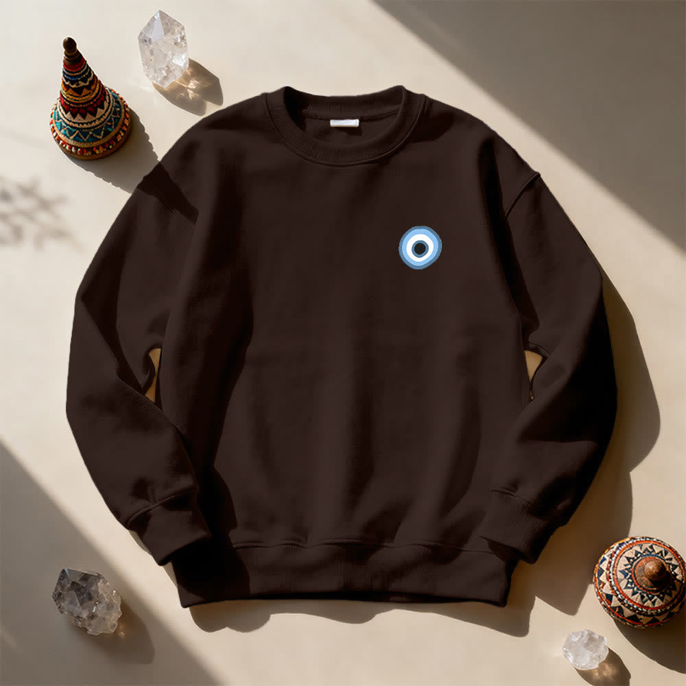 Sweat-shirt unisexe bleu Olivenorma avec œil maléfique - image 13