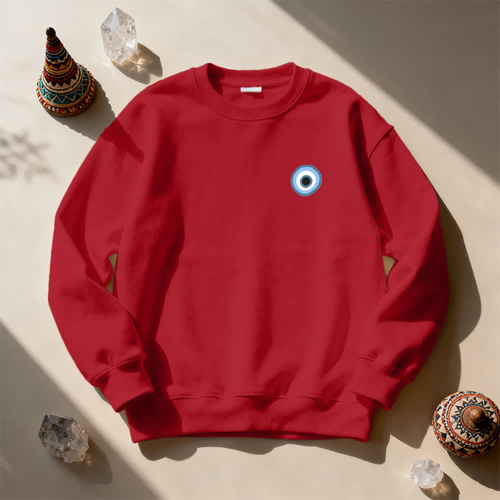 Sweat-shirt unisexe bleu Olivenorma avec œil maléfique - image 19