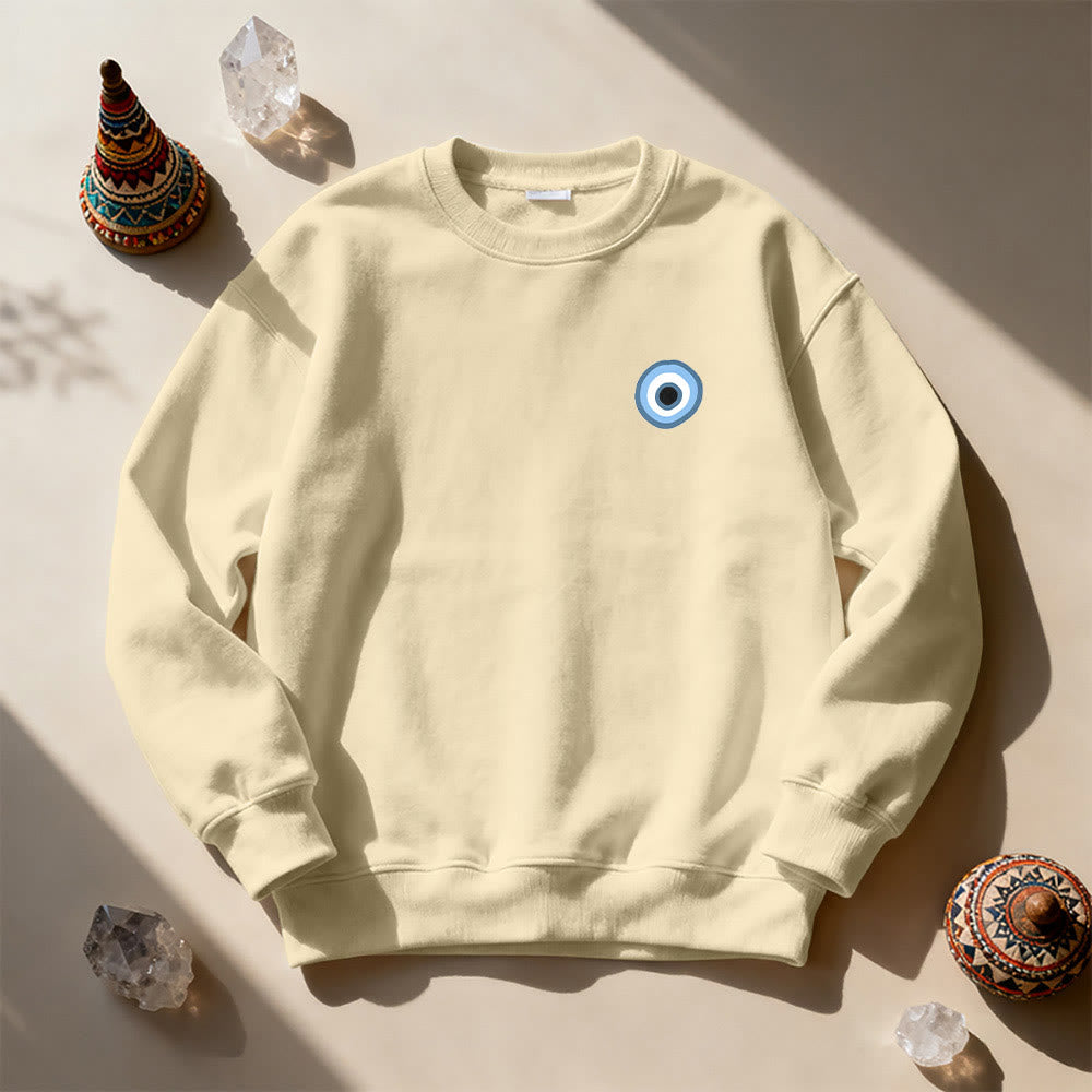 Sweat-shirt unisexe bleu Olivenorma avec œil maléfique - image 16