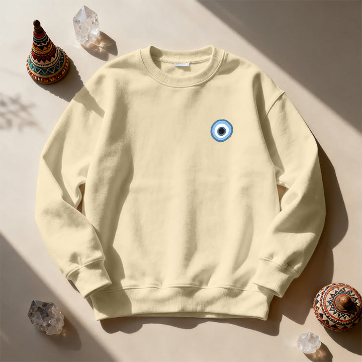 Sweat-shirt unisexe bleu Olivenorma avec œil maléfique - image 16