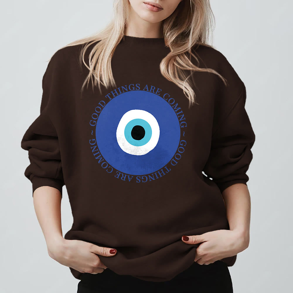 Sweat-shirt Olivenorma Vintage Classic à motif œil maléfique - image 6