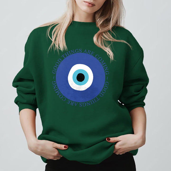 Sweat-shirt Olivenorma Vintage Classic à motif œil maléfique - image 14
