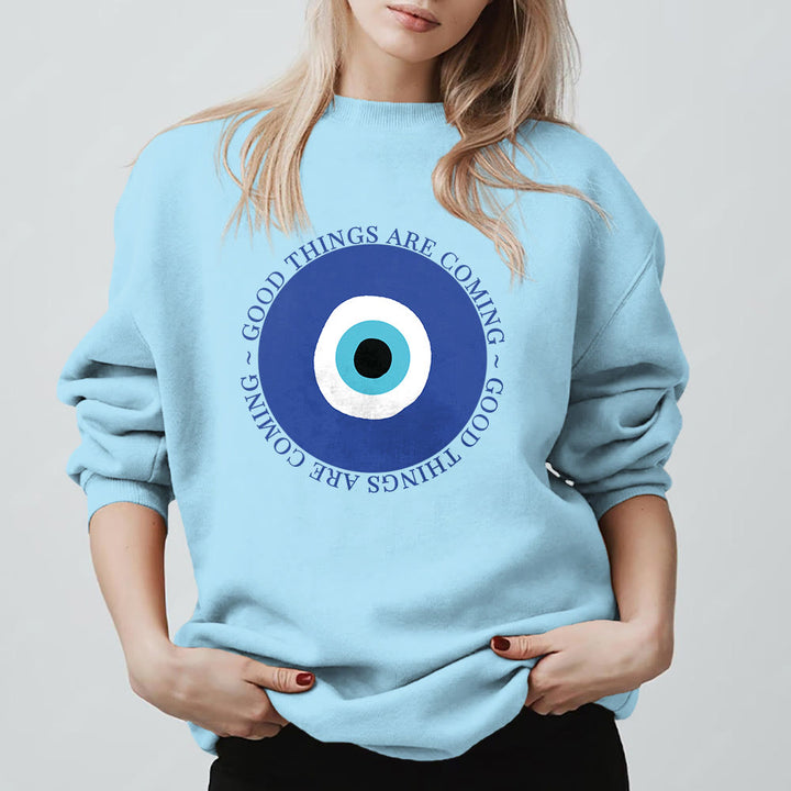 Sweat-shirt Olivenorma Vintage Classic à motif œil maléfique - image 10