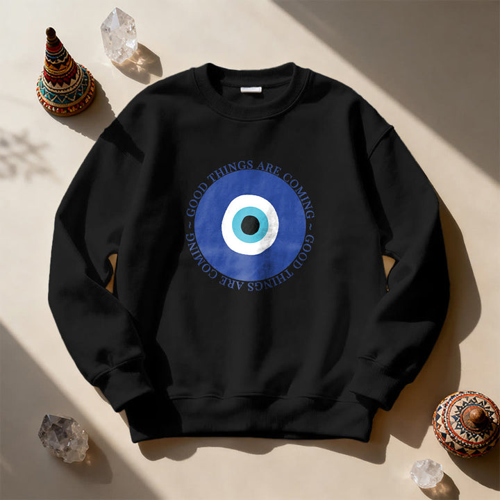 Sweat-shirt Olivenorma Vintage Classic à motif œil maléfique - Noir - 2XL - image 3
