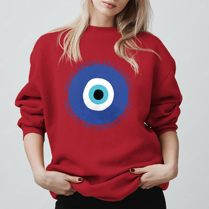 Sweat-shirt Olivenorma Vintage Classic à motif œil maléfique - image 12