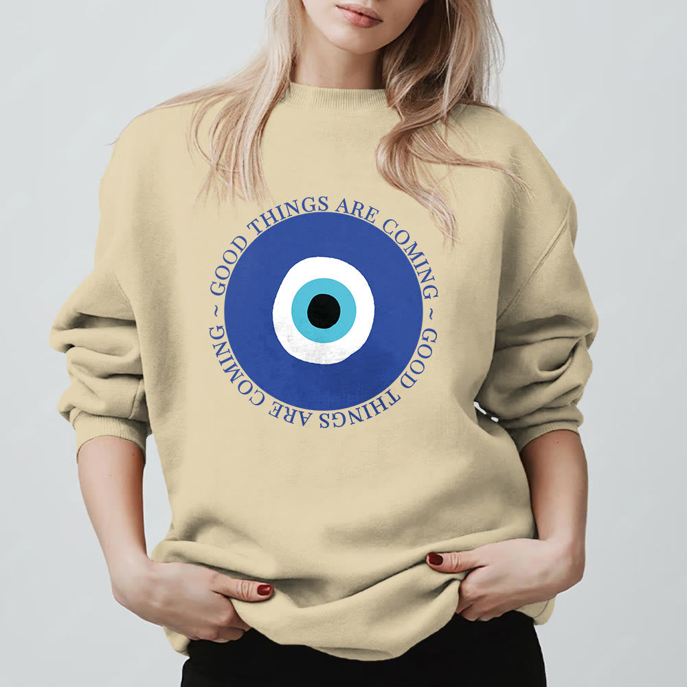 Sweat-shirt Olivenorma Vintage Classic à motif œil maléfique - image 8